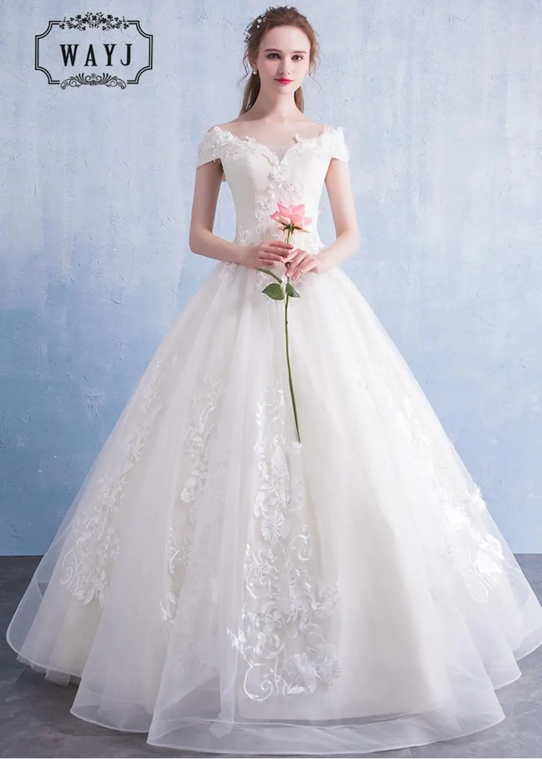 

New Design Sweetheart Princess Wedding Dresses 2020 Elegant Beading Flowers Embroidery Wedding Gowns Custom Lace Up Robe Mariage