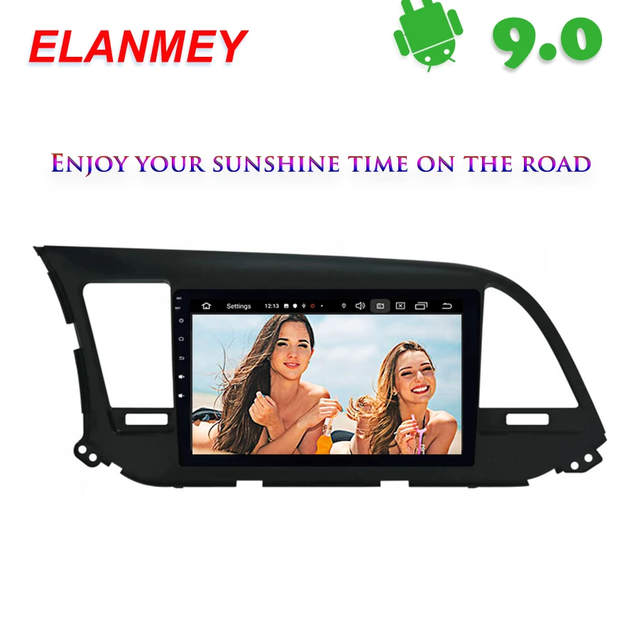 Branded Genuine Android 9.0 Car Radio for Hyundai ELANTRA 2016 car gps navigation Car Multimedia Vehicle video recorder camera