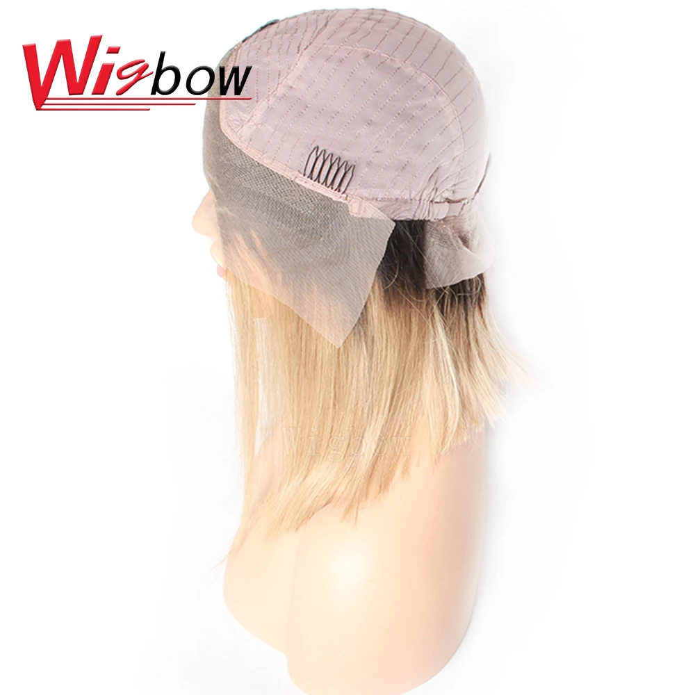 Wigbow OneCut волосы 1B/27 прямые кружевные передние человеческие волосы парики с детскими волосами предварительно выщипанные индийские кружевные парики с отбеленными узлами Remy