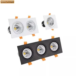 Dimmable LED Ceiling Light - Embedded Indoor Downlight, Energy - Efficient LED Spot Lamp (White and black)