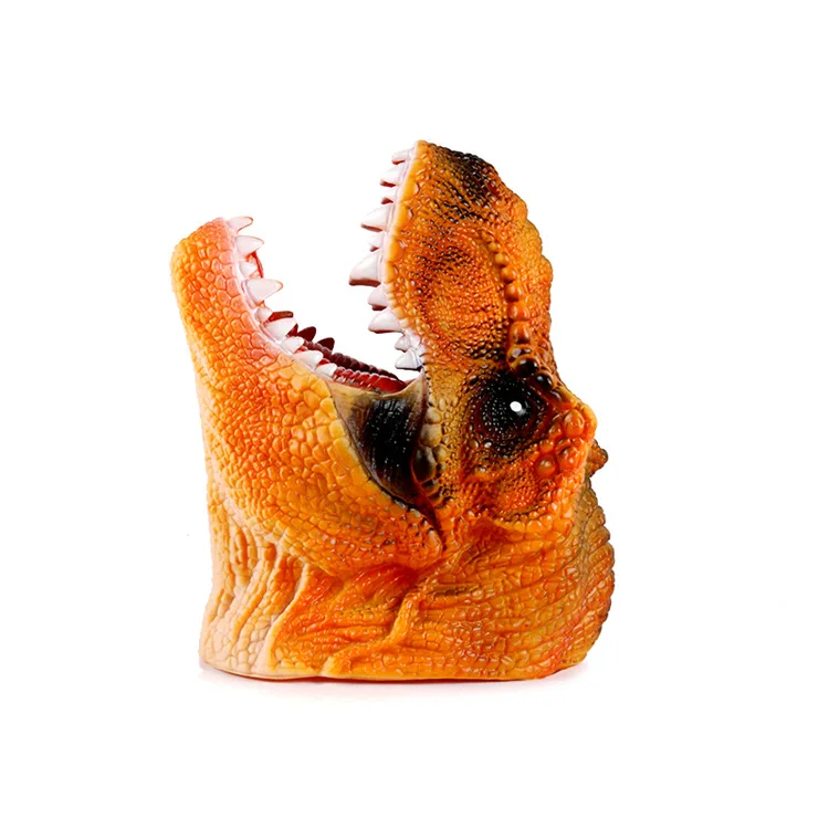 Мягкий Silcone динозавр ручная кукла модель животного Реплика T-REX перчатки для родителей и детей интерактивный Юрский период