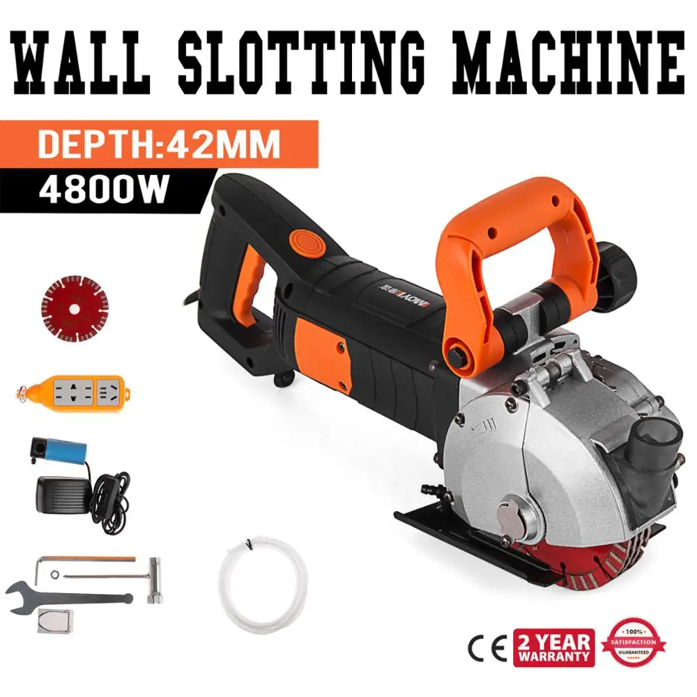 Electric Wall Chaser Groove Cutting Machine Wall Slotting Machine 42mm 5 Blades 