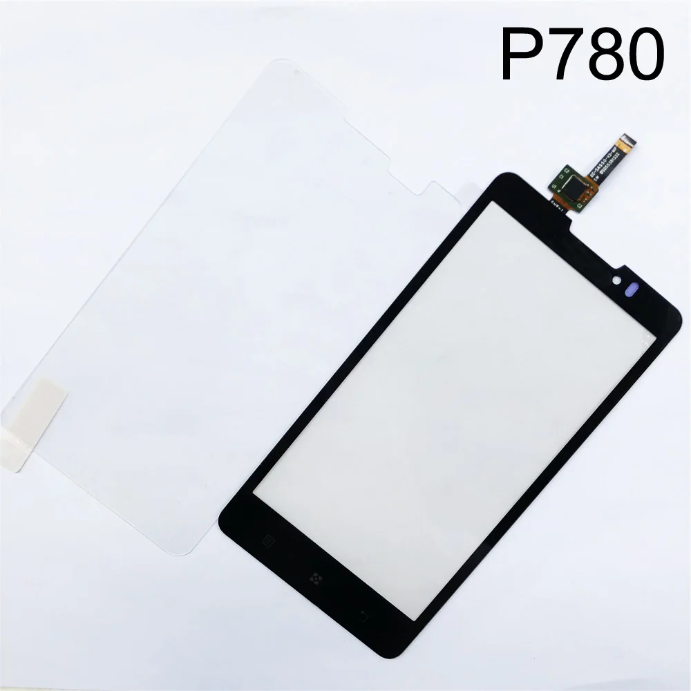 P780 Black Для lenovo Vibe C2 k10a40 Touch для lenovo P780 сенсорный экран дигитайзер сенсор стеклянная панель Замена Закаленное стекло пленка - Цвет: P780 Black