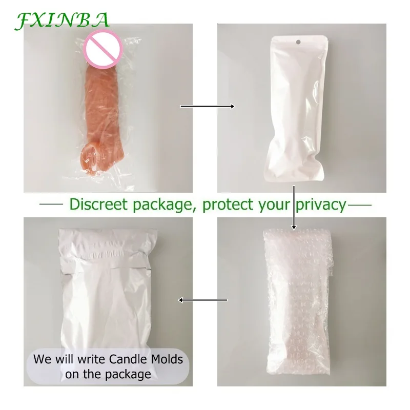 FXINBA Realistic Condoms For Men Reusable Penis Sleeve For Male Extender Dildo Enhancer Enlargement Condom Male