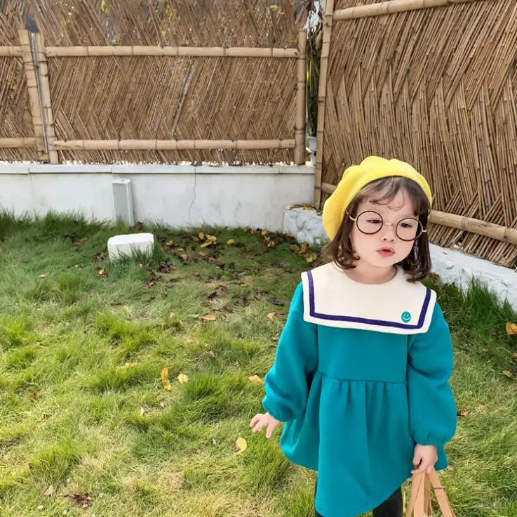 Утепленное платье для девочек, Зимние Модные хлопковые платья для девочек 1-6 лет, HH953