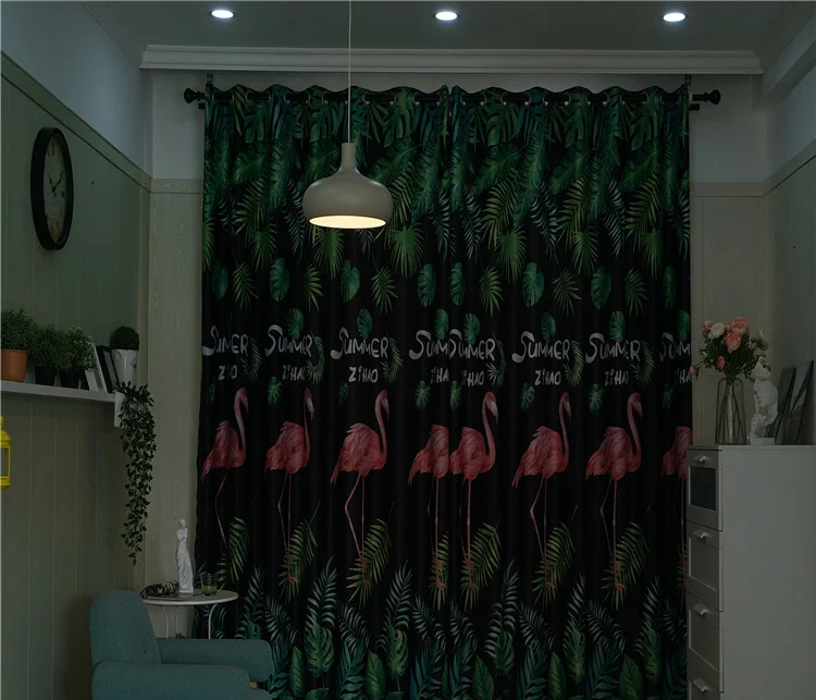 Современный минималистичный мультфильм ткань занавеса светомаскировки спальня гостиная законченный продукт на заказ