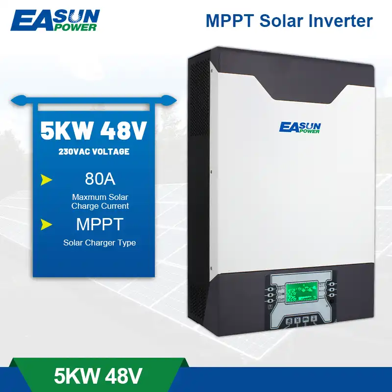 EASUN POWER 5000w Hybrid Solar power inverter 48v 230vac Grid tied