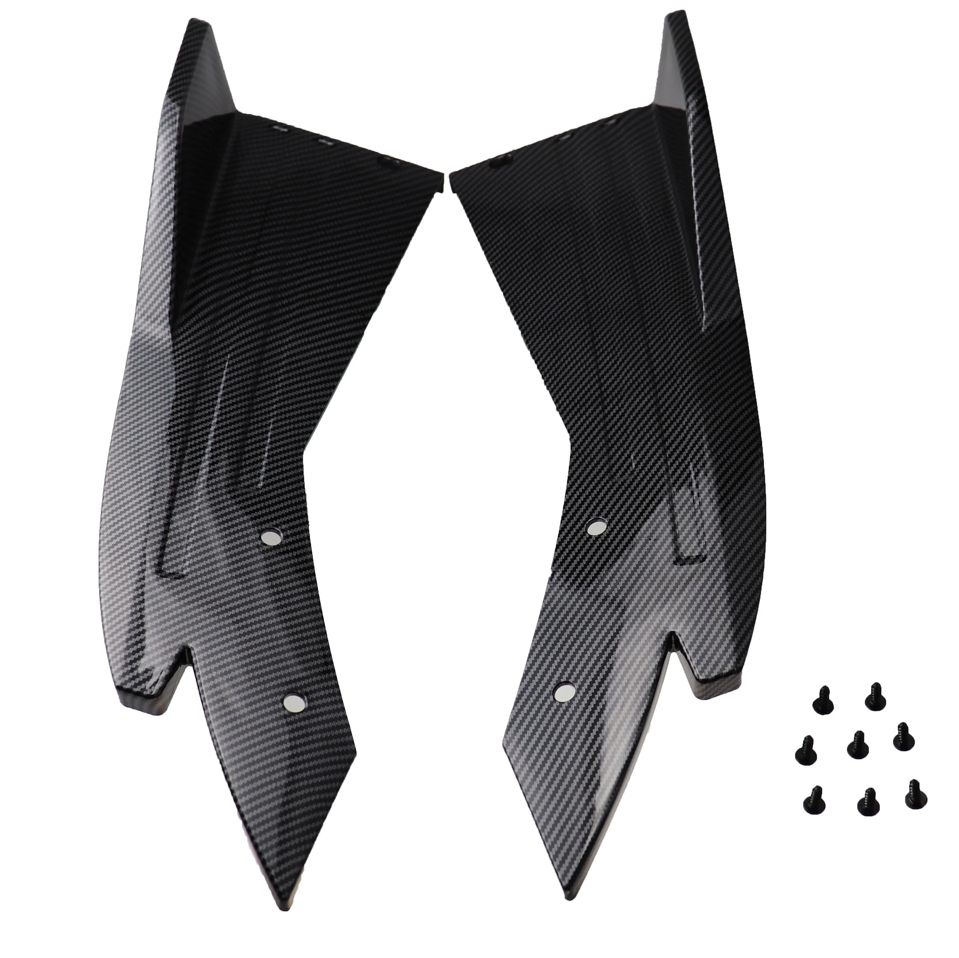 Universal Rear Bumper Spoiler Canard Fin Diffuser Winglet Side Skirt Lip Wing Trim Wrap Angle Splitter Guard Pretective 1 Pair