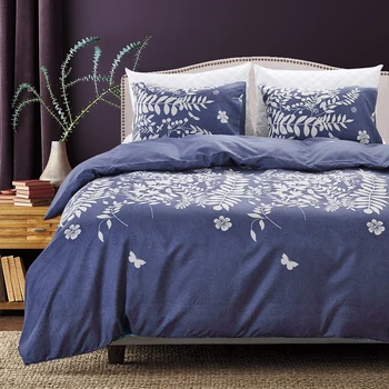 

Pastoral Plant Print Quilt Cover Set Leaf Print Duvet Cover Floral Pillowcases for Adults Children Twin Queen King Size