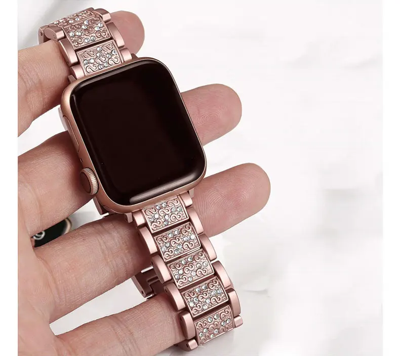Ремешок для часов Apple watch iwatch band 38 мм 40 мм 42 мм 44 мм correa рифленая нержавеющая сталь браслет для Apple Watch 4 3 2 1