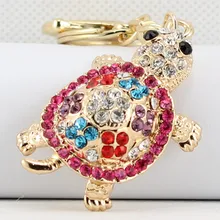 Поставка цветов маленькая черепаха креативный брелок автомобильное подвесное украшение Сумочка с инкрустацией стразами Подвеска корейские Металлические Брелки