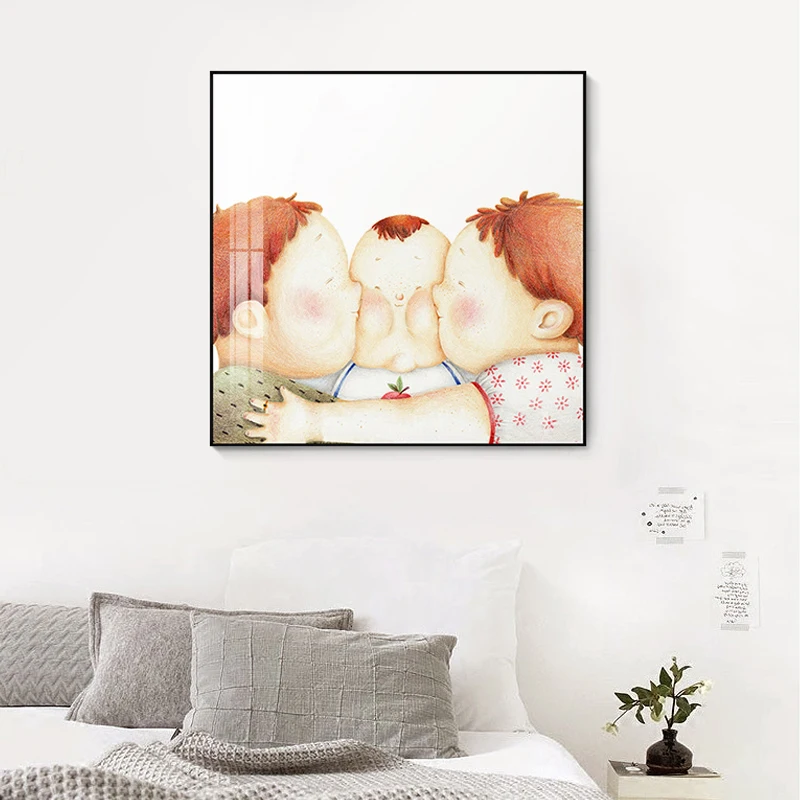 Детский постер в скандинавском стиле Картина на холсте с милым ребенком картина