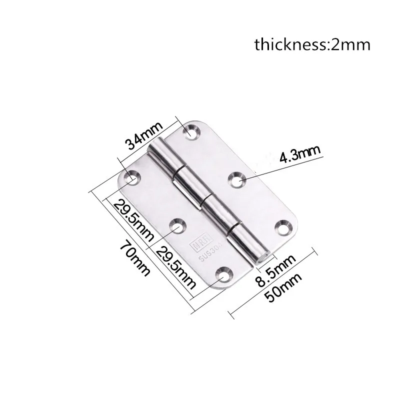 1pcs Stainless Steel Mute hinges for furniture Cabinet wardrobe Drawer Door Hinges Kitchen Furniture Hardware Accessories