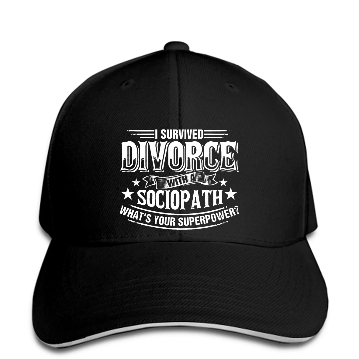 Бренд я пережила развод с Sociopath What Your Superpower бейсболка Мужская бейсболка snapback Кепка пиковая