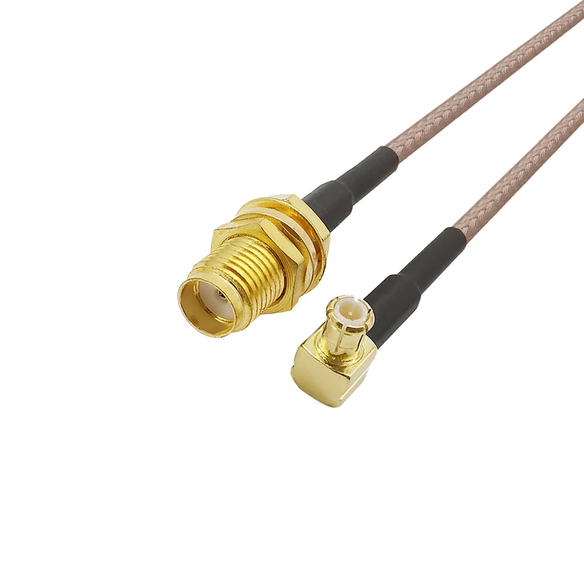 SMA гнездо переборки Джек к MCX Штекер правый угол 90 градусов RF коаксиальный RG316