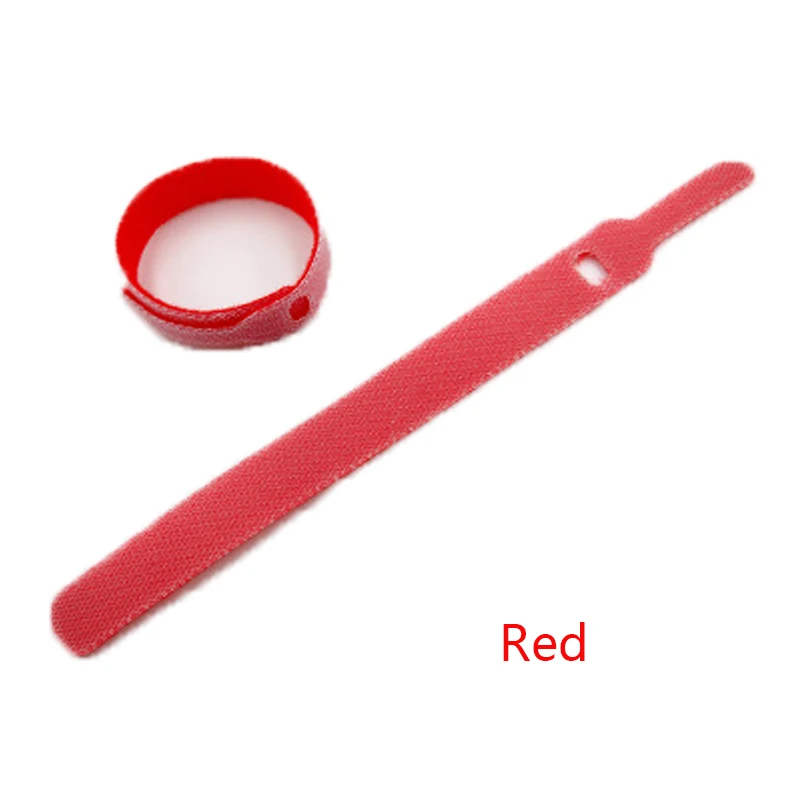 Red 50 шт./компл. Карамельный Цвет данных кабельные стяжки нейлон крюк и петля кабель жгут проводов крепление кабеля Маркер ремни Мощность провода Управление - Цвет: Red