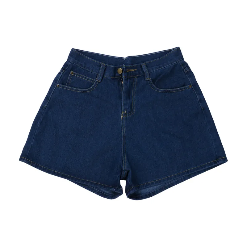 2019 Модные женские летние джинсовые шорты женские широкие шорты с высокой талией женские узкие синие дамские джинсовые шорты