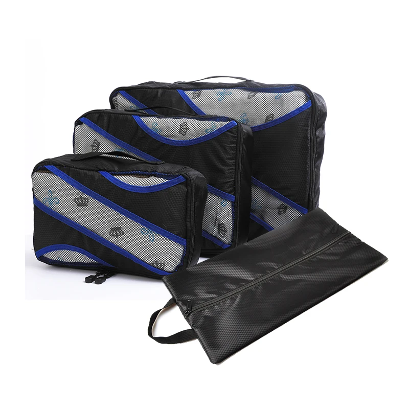 Бежевый QIUYIN Traveled 3 Piece Packing Cubes for travel Luggage Organizer for Travel Accessories Overnight Bag Duffle Bags Weekend Bag - Цвет: Бежевый