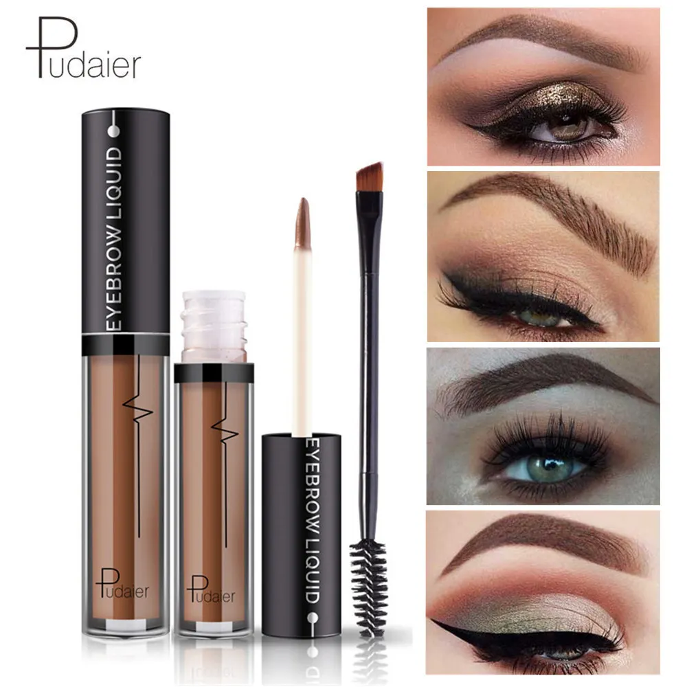 Pudaier Long Lasting Eyebrow Cream Waterproof Liuqid Eye Brow Gel Natural 4D Makeup Eye Brow Tint Black Brown Eyebrow Enhancer Pudaier Long Lasting Eyebrow Cream Waterproof Liuqid Eye Brow Gel Natural 4D Makeup Eye Brow Tint Black Brown Eyebrow Enhancer