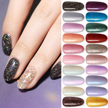 

LEMOOC 23 Colors 5g Glitter Nail Gel Nail Polish Special Gel Shiny Rainbow Color Soak Off UV LED Art varnish Varnish