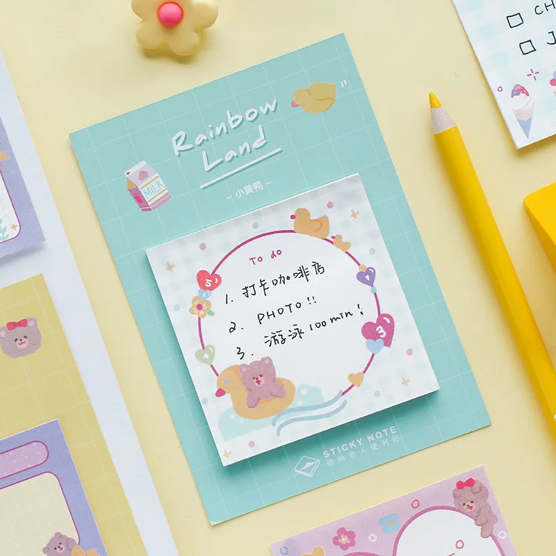 30 шт./упак. Радуга Волшебная Kawaii из блакнота для бумаги для заметок на клейкой основе наклейка для планировщика студенческие Канцтовары, блокнот