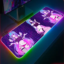 

New Moneko Anime Game Mouse Pad RGB Mini Laptop Keyboard Pad Lock Dsek Mat LED Color Light Mouse Pad XXL Gamer Gaming