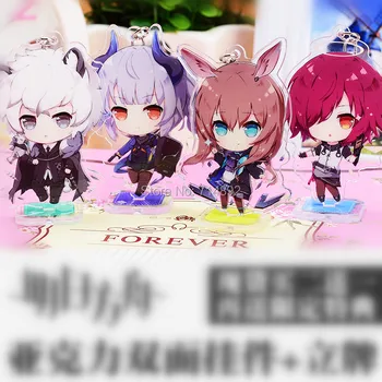 

Arknights figure toy pendant Amiya Exusiai SilverAsh Texas Pramanix Liskarm acrylic desktop doll keychain key ring 7cm