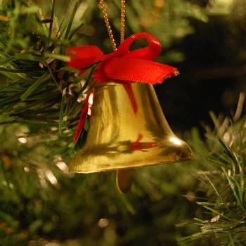 

40pcs Christmas Jingle Bells Metal Little Bells Decor Handmade Bell Accessory Open Horn Iron Bell Decorations Small Bell