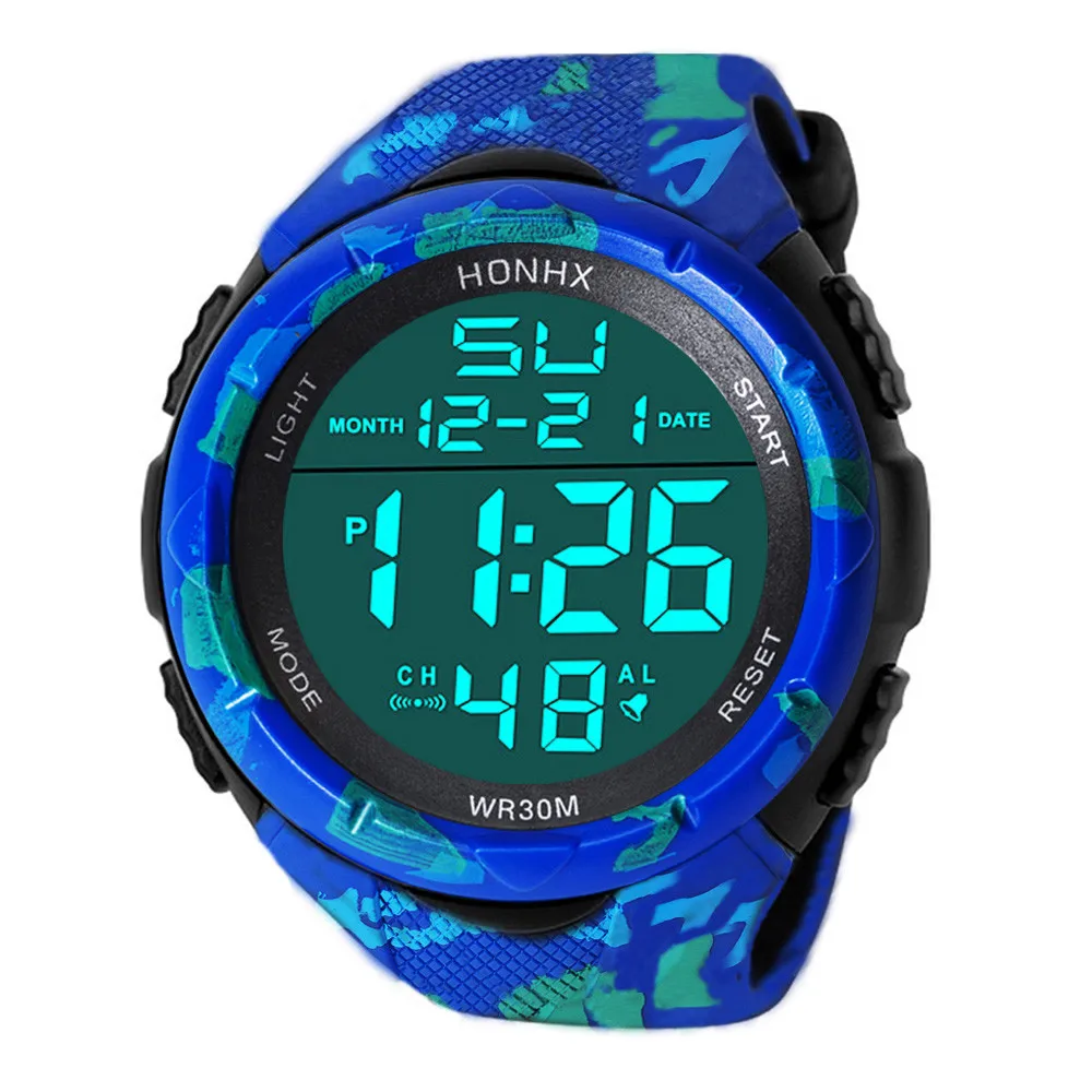 Fashion Men Led Digital Watch Waterproof Date Military Sport Rubber Quartz Watch Alarm Sport Digital Watches Reloj Hombre 2022