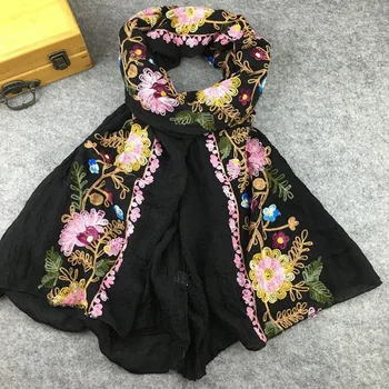 

Women's Scarf Embroidered Fashion Shawl Multicolor New Scarf Multifunction шаль Four Seasons Available шумоглушитель