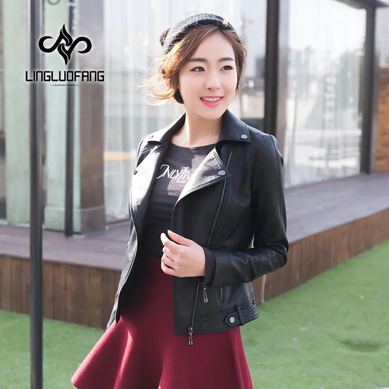 Wholesale Large Size Spring New Style WOMEN'S Dress Locomotive Leather Coat Women's Short PU Jacket Coat a Generation of Fa