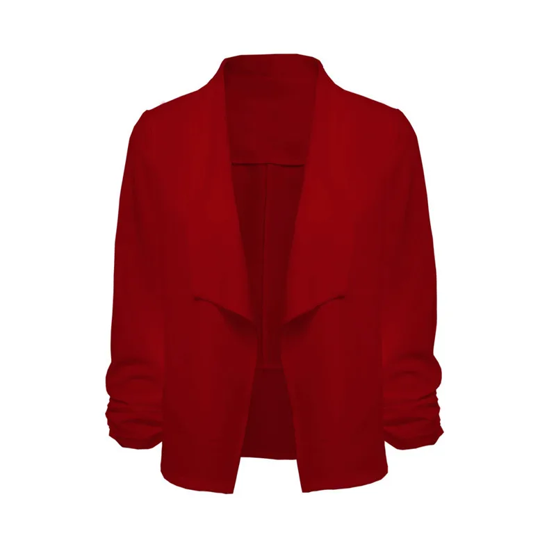 

Jacket Blazer Women Women Blazer Women 3/4 Sleeve Blazer Open Front Short Cardigan Suit Jacket Work Office Blouse Blazer Coat
