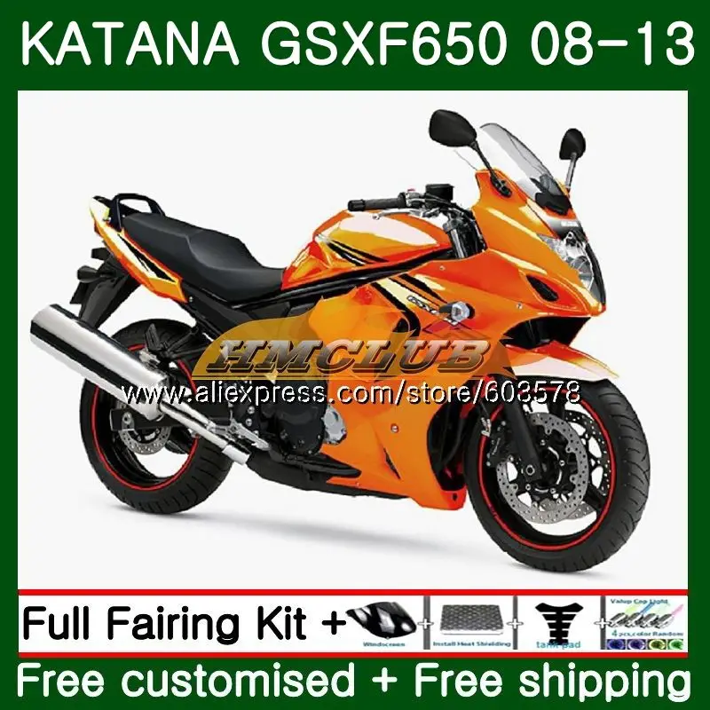 GSX650F для Suzuki Katana GSXF 650 08 09, 10, 11, 12, 13, 14, 14CL. 34 GSXF650 2008 2009 2010 2011 2012 2013 Блеск для губ оранжевые элементы корпуса - Цвет: No. 1
