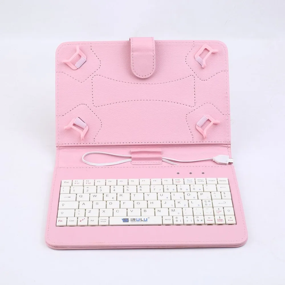 

7inch Keyboard case for tablet PU Leather Black USB interface Scratches Magnet flap closure Universal Keyboard And Case Tablets