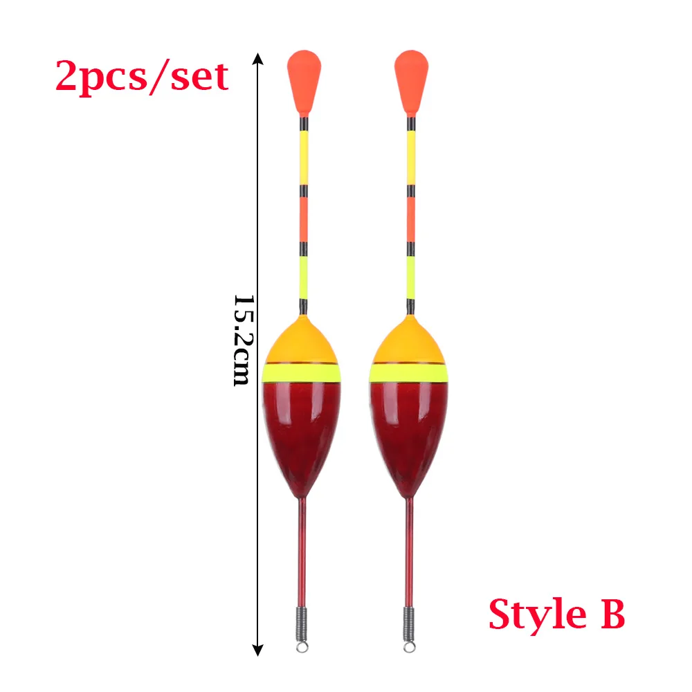 2 шт. Рыболовный набор поплавков буй Рыбалка световая палочка Плавающие разноцветные поплавковые буи для рыболовных аксессуаров - Цвет: Style B