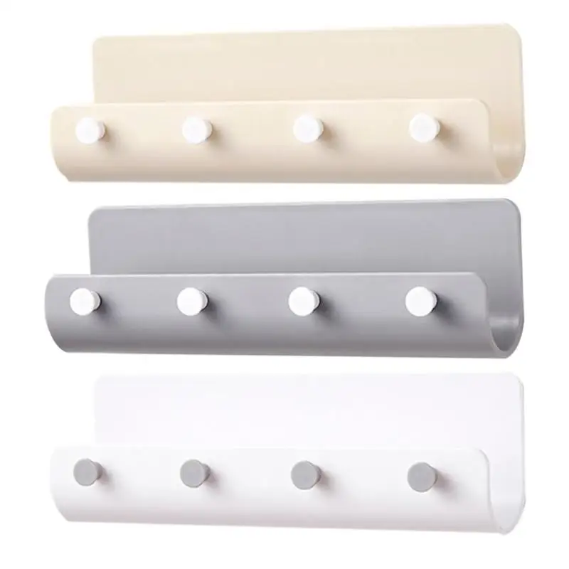 

Plastic Storage Hook Wall-hung U Shape Decorative Wall Shelf Practical Key Rack Multi-functional Storage Accessories