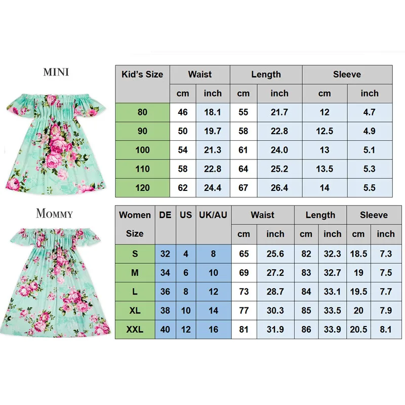 Новые платья для мамы и дочки; летняя детская одежда для маленьких девочек; одежда с цветочным принтом и открытыми плечами для мамы и дочки; Vestido
