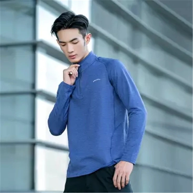 

Zenph Men Graphene Self-heating T-shirt Autumn O-neck Long-sleeved Sports T-shirt Plus Velvet Comfort Sweatshirt Sportswear