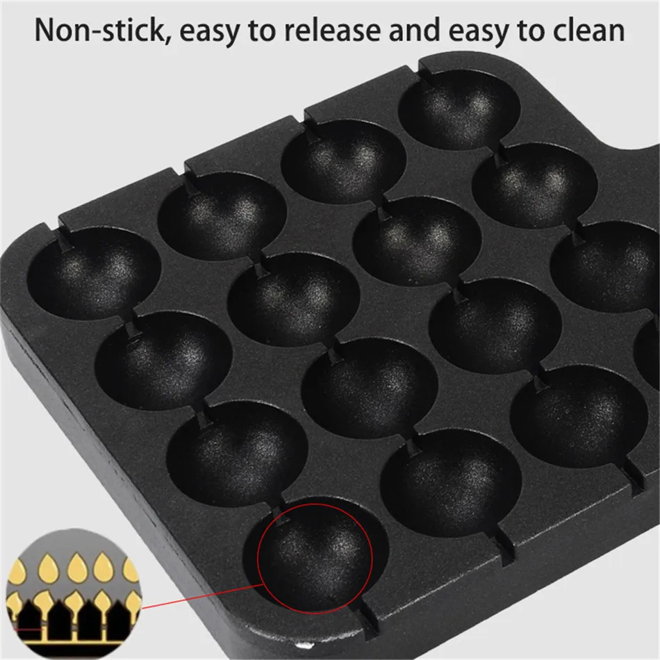 TTLIFE кастрюля Takoyaki с 16 отверстиями, антипригарный литой алюминиевый домашний DIY противень для выпечки в японском стиле, осьминог, яйца, фрикадельки
