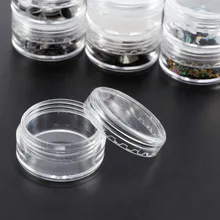 

50Pcs 3g Portable Plastic Cosmetic Empty Jars Clear Bottles Eyeshadow Makeup Cream Lip Balm Container Pots