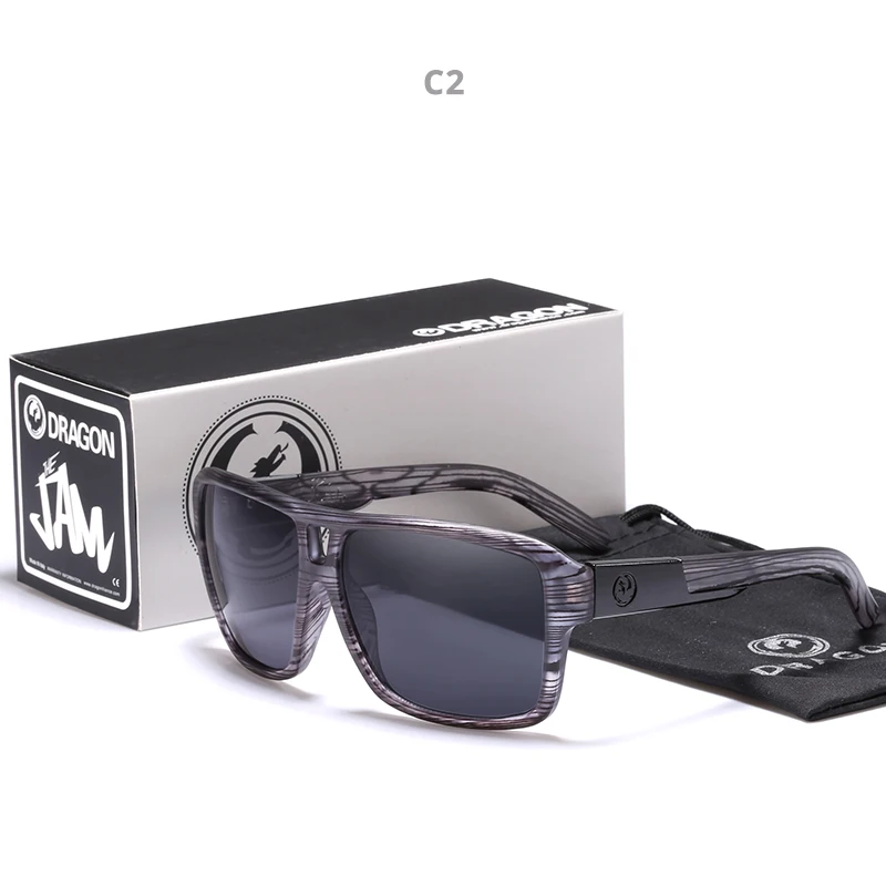 Солнцезащитные очки с драконом, мужские, женские, квадратные, фирменный дизайн, классические, мужские, черные, спортивные, солнцезащитные очки, gafas de sol hombre - Цвет линз: C2