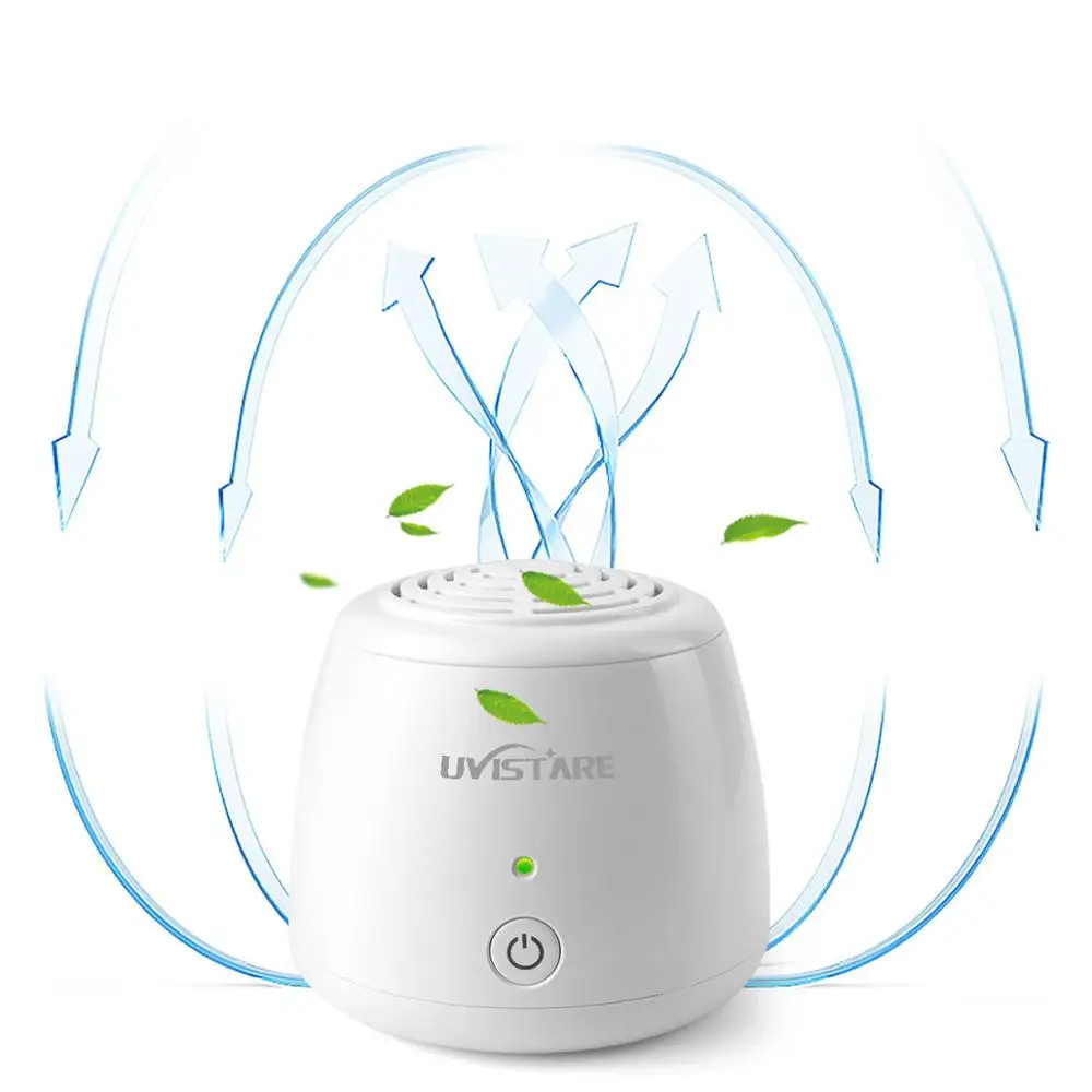 Mini Air Purifier Home Portable USB Cable & Battery Dual Power Air Cleaner Anion Ionizer Negative Ion Generator Ozone Generator