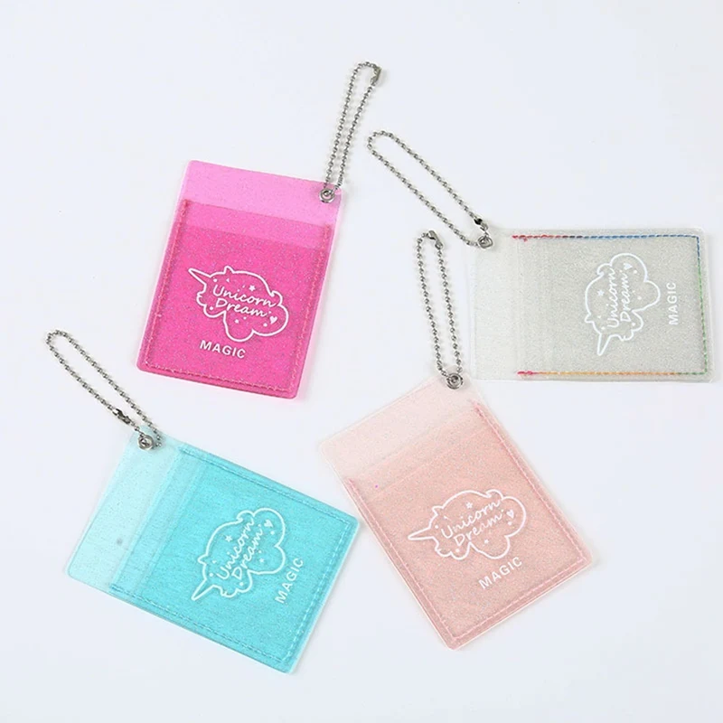 

Jelly Transparent Unicorn Card Holder Cute Animal Keyring Bank Card ID Bus Card holders
