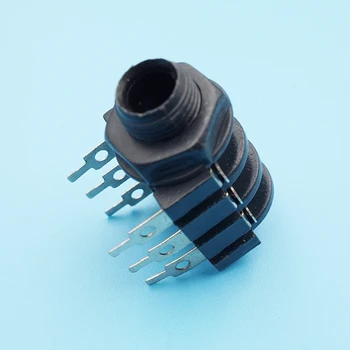 

30pcs 6.5mm Double Track Audio Microphone Jack 6P Plastic Plated Plug 6.35mm Dual Microphone Connectors Adapter Straight Socket