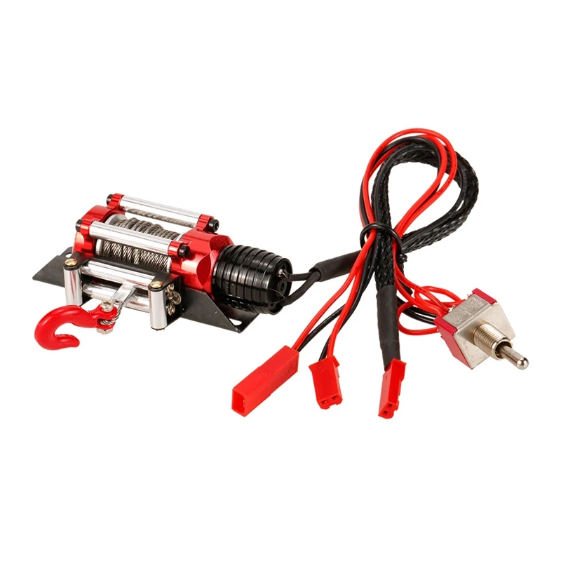 

RC Car Metal Steel Wired Automatic Simulated Winch for 1/10 RC Crawler Car Axial Traxxas TRX4 SCX10 90046 D90