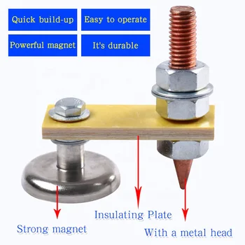 

Strong Adsorption Repair Alloy Easy Apply Welding Magnet Head Accessory Durable Rust Proof Portable Ground Clamp Small