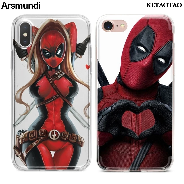 Женские чехлы KETAOTAO Deadpool для iPhone 4S 5C 5S 6S 7 8 Plus X XS XR 11 Pro прозрачные мягкие из ТПУ |