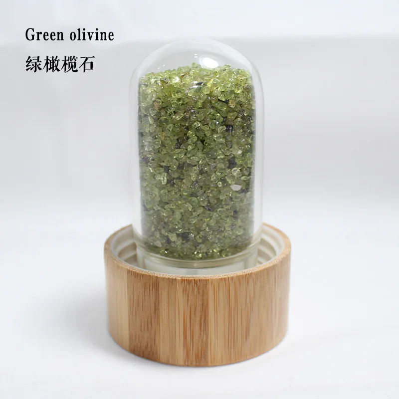 Green olive Кристальная кварцевая бутылка, кристальная энергетическая чашка, кристальная бутылка для воды, стеклянная бутылка для воды, кристальная бутылка для воды в подарок - Цвет: Green olive
