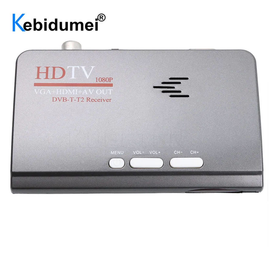 ТВ тюнер с дистанционным управлением цифровой HD спутниковый ресивер DVB T/T2 1080P VGA AV