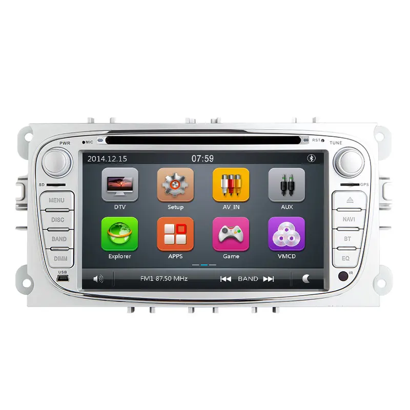 Perfect 2 Din Car Radio DVD Player for FORD/Focus 2 3 S-MAX/Mondeo 4 C-MAX/Galaxy Kuga Multimedia GPS Navigation Head unit Stereo Audio 1
